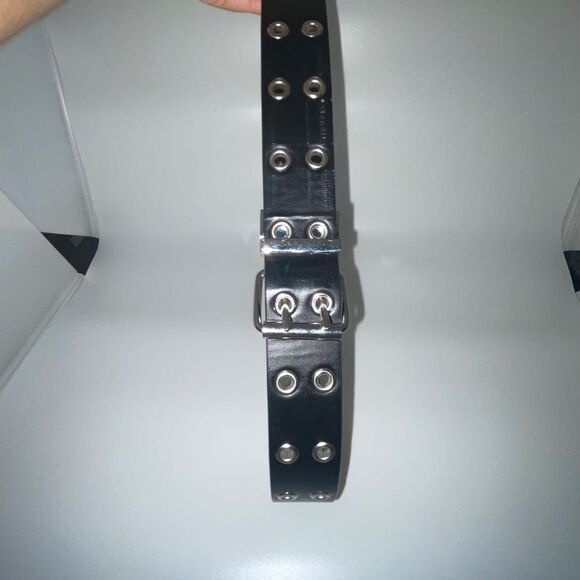 NOBO BELT 38MM DBL GROMMET REV, BLACK/WHITE - Picture 7 of 13